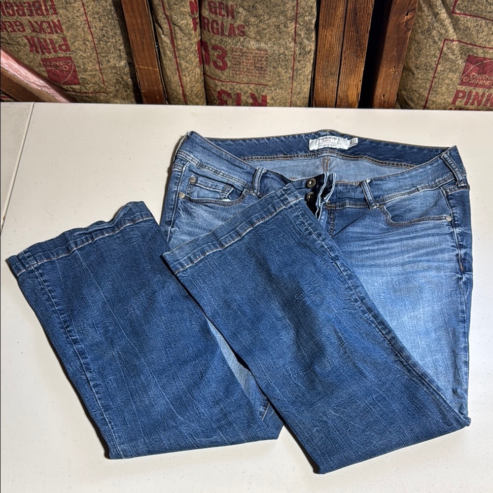 Torrid Blue Straight Leg Jeans with Medium Wash